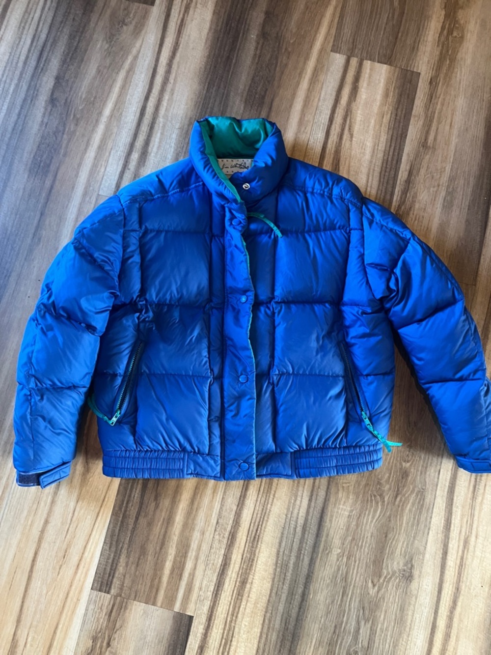 vtg Goose Down L.L. Bean Jim Whittaker Mountain Classics blue puffer jacket